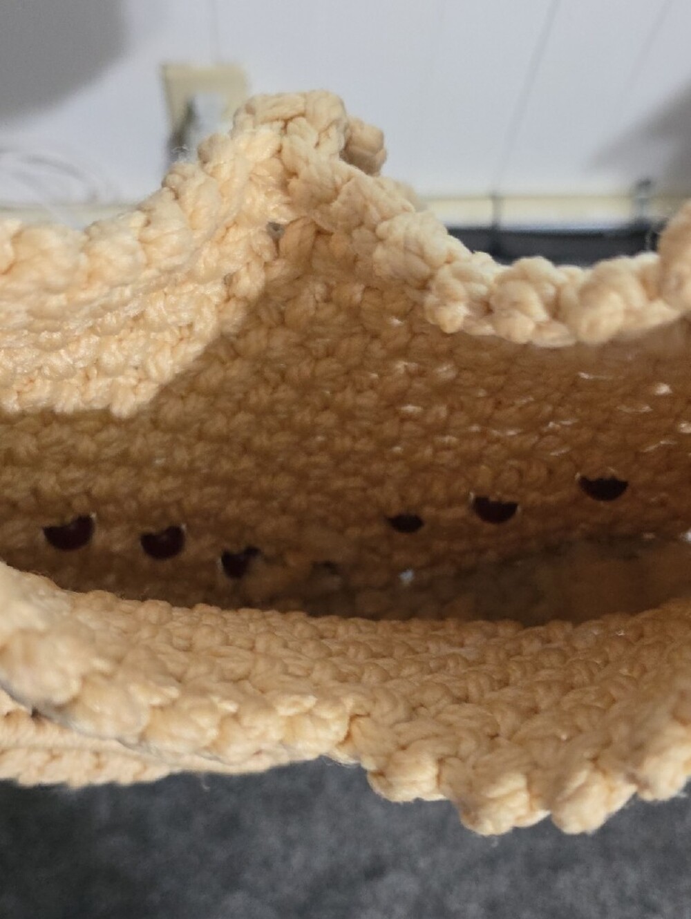 Hand Woven Macrame Beige Beaded Shouldder Bag - Picture 5 of 5